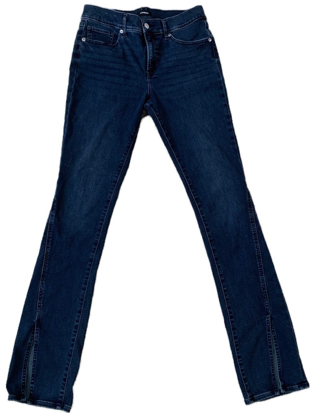 Express Skyscraper Ankle Slit Women's Stretch Jeans Size 8L
